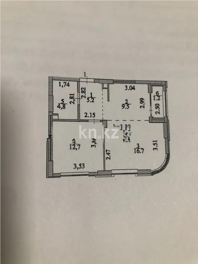 Продажа 2-комнатной квартиры, 50.1 м², пр. Мангилик Ел, дом  61 в Астане