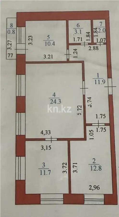 Продажа 3-комнатной квартиры, 77 м² в Астане - фото 6
