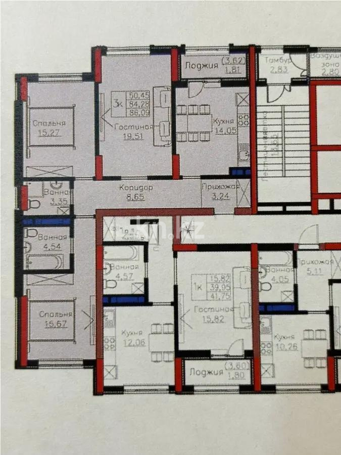 Продажа 3-комнатной квартиры, 86.1 м², ул. Е-908, дом  24 - Продажа квартир в Астане фото 1 из 1