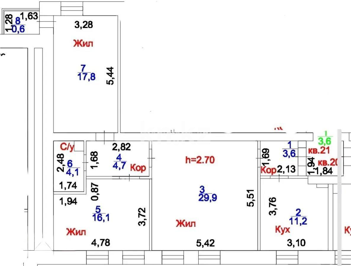 Продажа 3-комнатной квартиры, 88 м², ул. Даулеткерей, дом  10 в Астане - фото 3