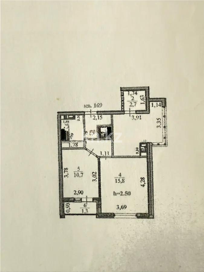 Продажа 2-комнатной квартиры, 53.6 м² - Продажа двухкомнатных квартир в Алматы - страница 2 фото 4 из 4