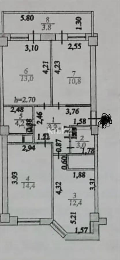 Продажа 3-комнатной квартиры, 70 м², ул. Нурмагамбетова, дом  31а в Астане