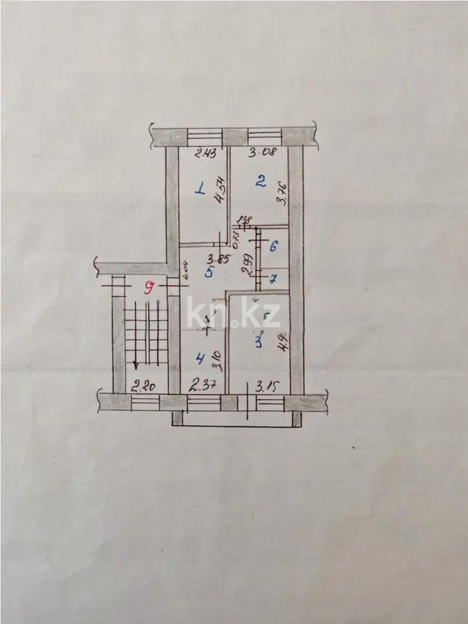 Продажа 3-комнатной квартиры, 65 м², ул. Бобруйская, дом  5а - Продажа  трехкомнатных квартир в Караганде без посредников фото 7 из 7
