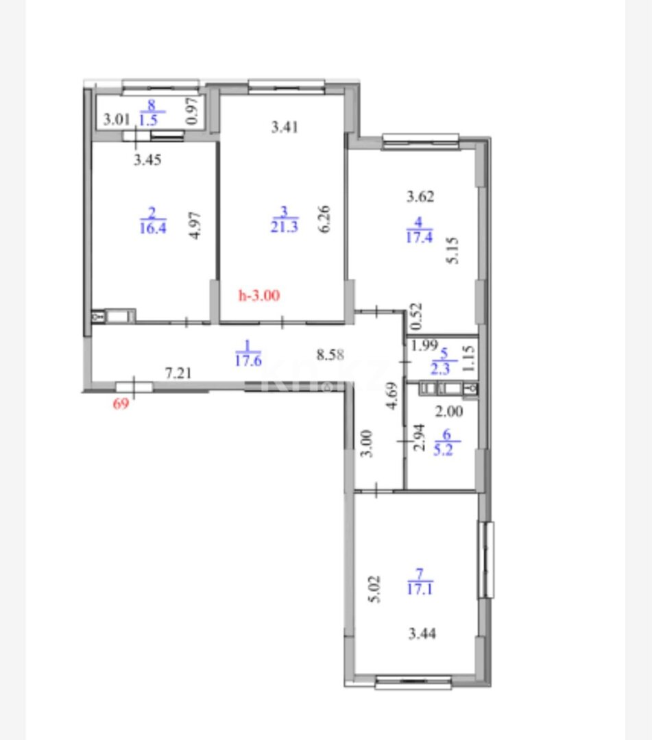 Продажа 3-комнатной квартиры, 99 м² в Астане - фото 2