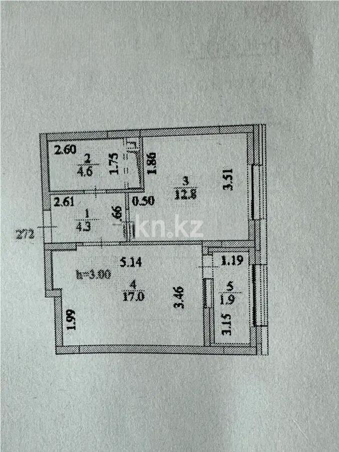 Продажа 2-комнатной квартиры, 42.2 м² в Астане