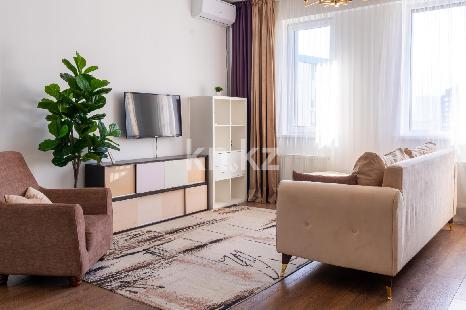 Аренда 2-комнатной квартиры посуточно, 56 м², Гагарина, дом  233 - Аренда  двухкомнатных квартир посуточно в Алматы фото 21 из 24