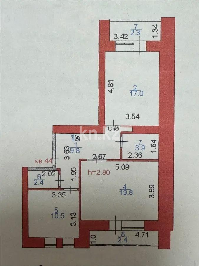 Продажа 2-комнатной квартиры, 68.1 м², пр. Улы Дала, дом  62 в Астане - фото 7 Продажа 2-комнатной квартиры, 68.1 м², пр. Улы Дала, дом  62 в Астане - фото 7