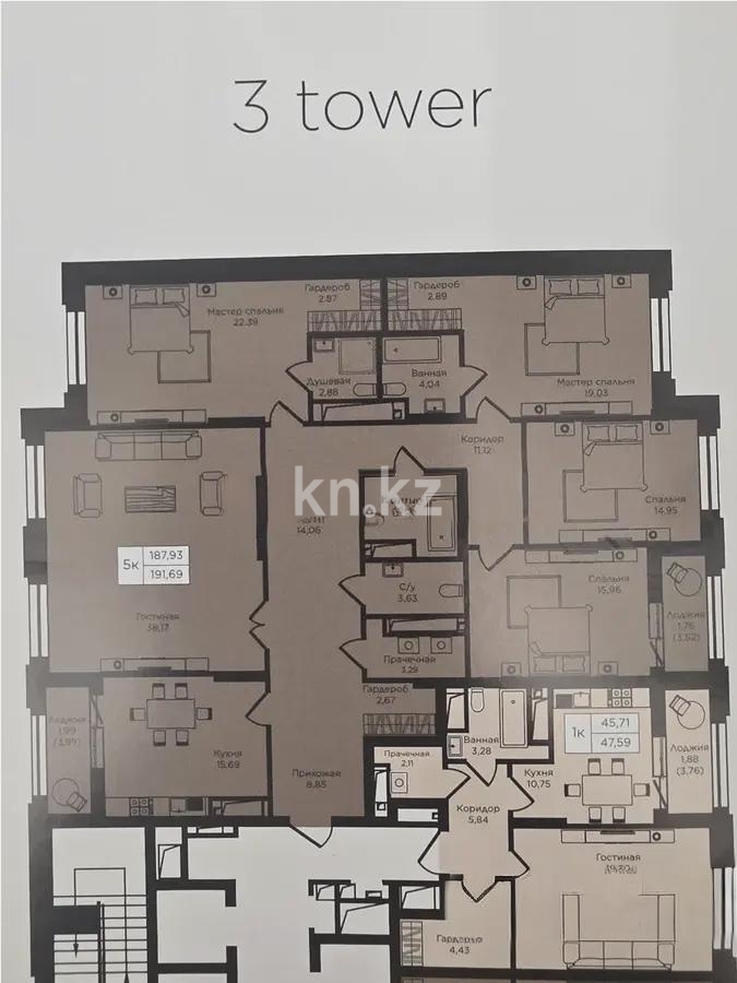 Продажа 6-комнатной квартиры, 240 м², пр. Кошкарбаева, дом  1 стр - Продажа квартир в новостройках Астаны фото 1 из 1
