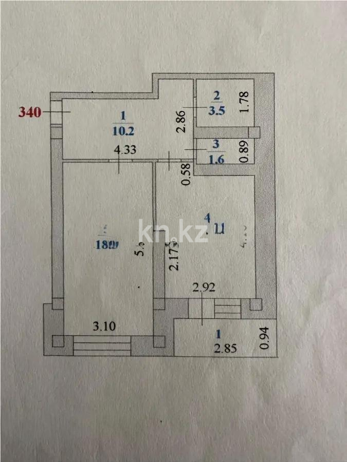 Продажа 1-комнатной квартиры, 46.1 м², ул. Кумисбекова, дом  8 в Астане - фото 6