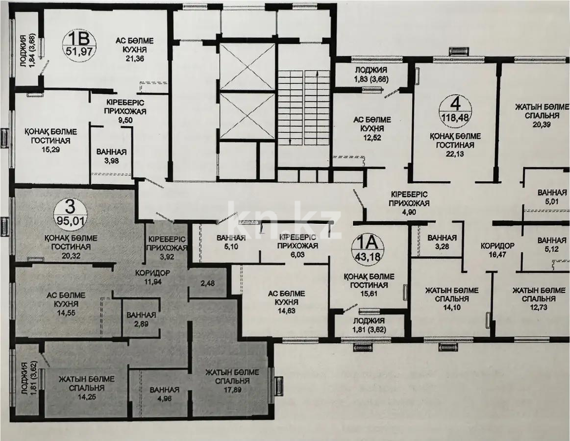Продажа 3-комнатной квартиры, 95 м², пр. Туран, дом  39 стр - Продажа квартир в новостройках Астаны без посредников с фото фото 1 из 1