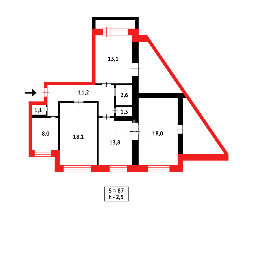 Продажа 4-комнатной квартиры, 90 м² в Темиртау - фото 22