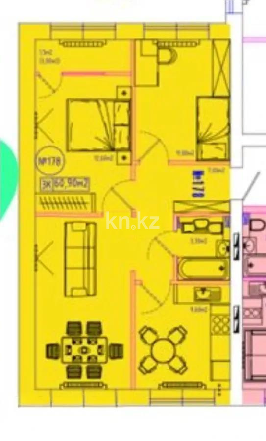 Продажа 3-комнатной квартиры, 64 м², ул. Кургальжинское шоссе, дом  37 - Продажа квартир в Астане без посредников с фото фото 1 из 1