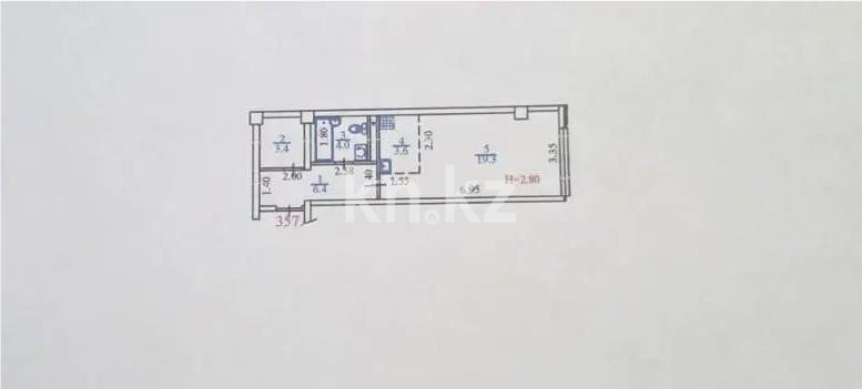 Продажа 1-комнатной квартиры, 36.7 м² в Алматы - фото 2