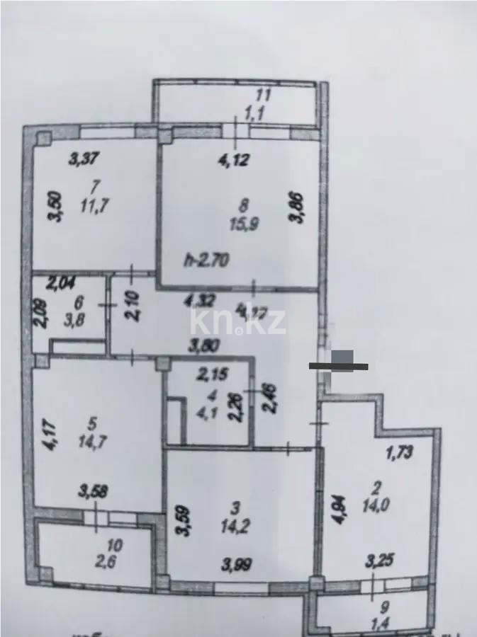 Продажа 4-комнатной квартиры, 97.6 м², ул. Сыганак, дом  2 - Продажа  четырехкомнатных квартир в новостройках Астаны без посредников фото 6 из 6