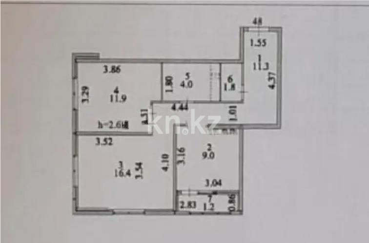 Продажа 2-комнатной квартиры, 55.6 м² в Астане - фото 8