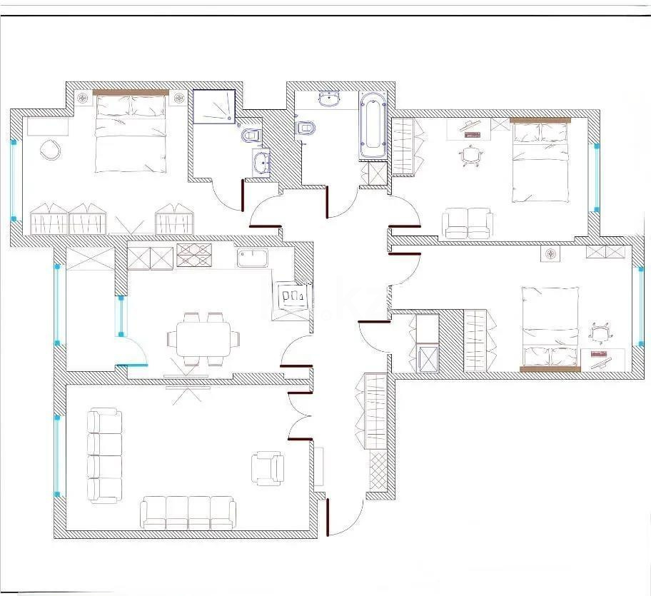 Продажа 4-комнатной квартиры, 125 м², пр. Тауелсыздык, дом  23 - Продажа  четырехкомнатных квартир в новостройках Астаны фото 7 из 7