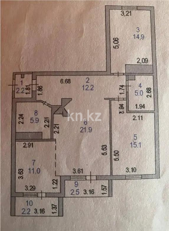 Продажа 3-комнатной квартиры, 93 м², пр. Момышулы, дом  12 - Продажа квартир в Астане фото 4 из 4