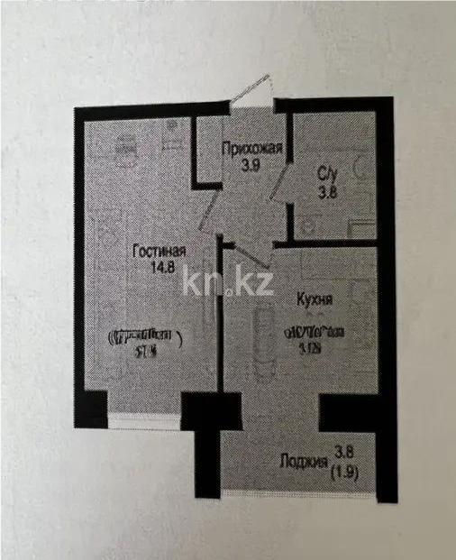 Продажа 1-комнатной квартиры, 33.3 м² в Астане
