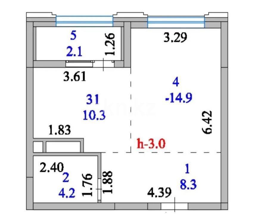 Продажа 1-комнатной квартиры, 39.8 м² - Продажа квартир в новостройках Астаны - страница 32 фото 1 из 1