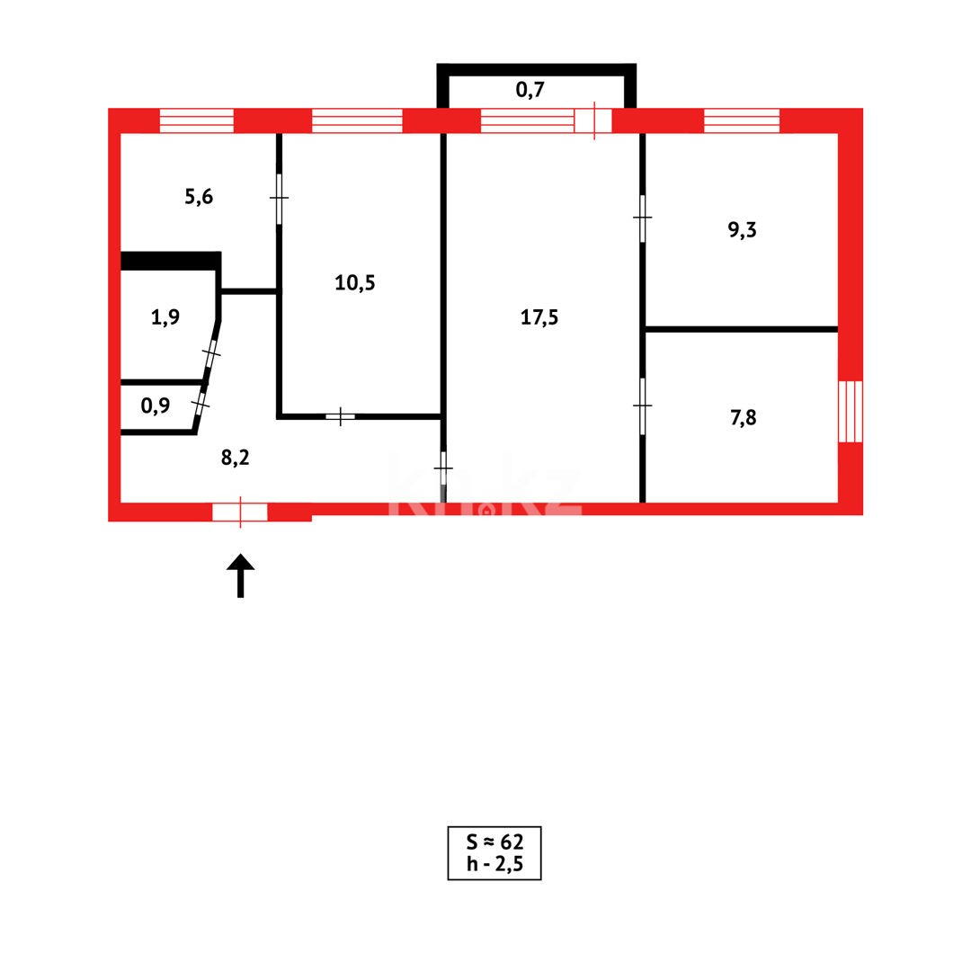 Продажа 4-комнатной квартиры, 61 м² - Продажа четырехкомнатных квартир в Караганде фото 18 из 18