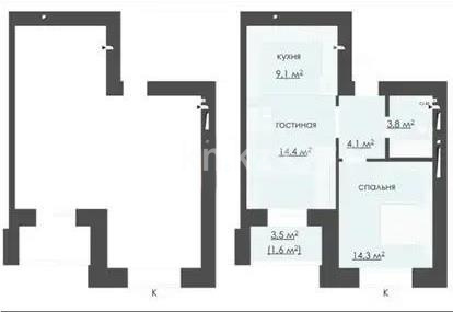Продажа 2-комнатной квартиры, 49 м² - Продажа квартир в новостройках Караганды без посредников - страница 9 фото 1 из 1