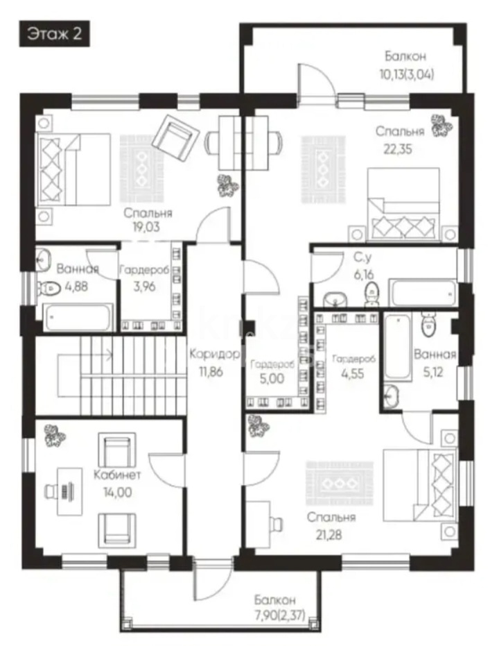 Продажа 6-комнатного дома, 268 м² - Недвижимость в Алматинской области - страница 2 фото 4 из 7