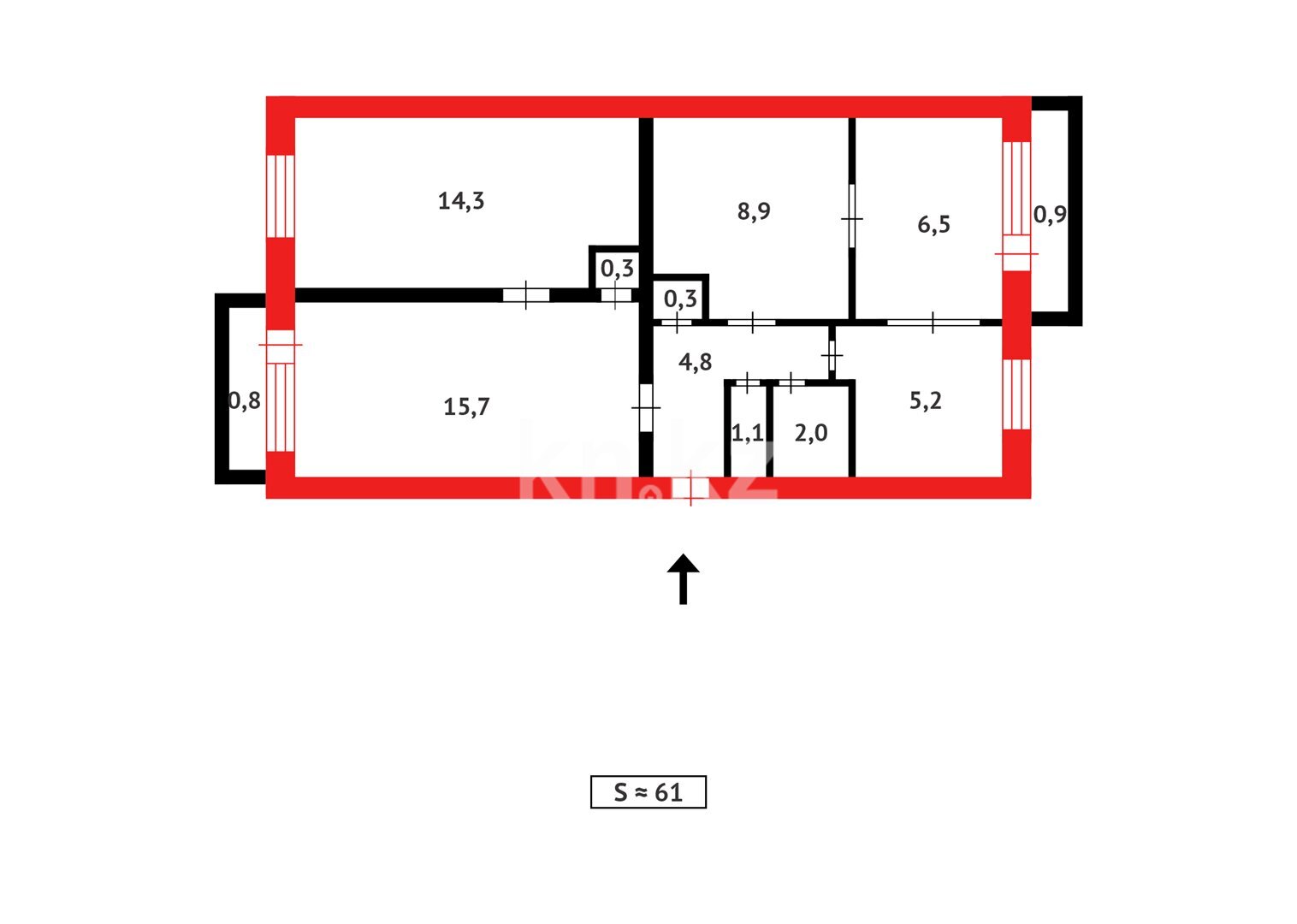 Продажа 3-комнатной квартиры, 60 м² в Абае - фото 9