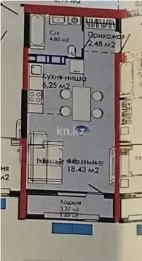 Продажа 1-комнатной квартиры, 34 м² - Продажа квартир в Наурызбайском р-не Алматы - страница 3 фото 1 из 1