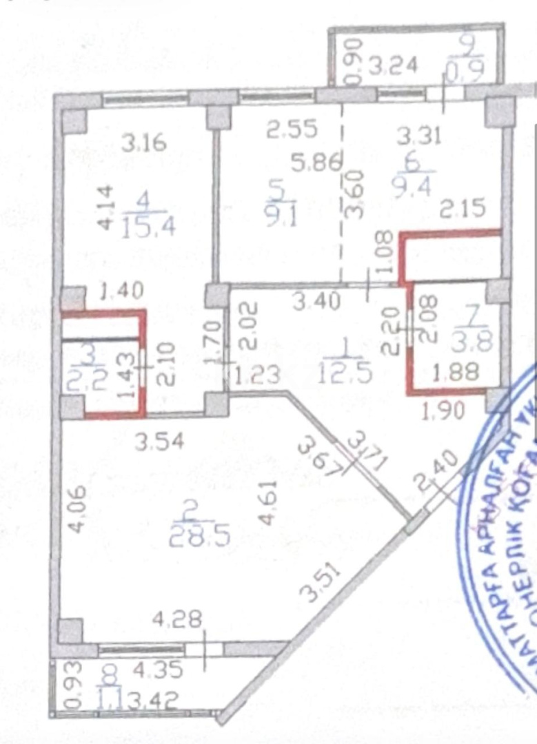 Продажа 3-комнатной квартиры, 83 м², пр. Мангилик Ел в Астане - фото 2