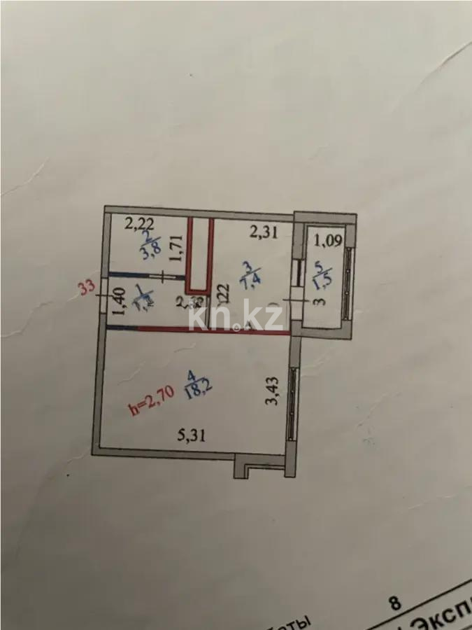 Продажа 1-комнатной квартиры, 35 м², ул. Мухамедханова, дом  17 - Продажа квартир в Астане без посредников фото 3 из 3