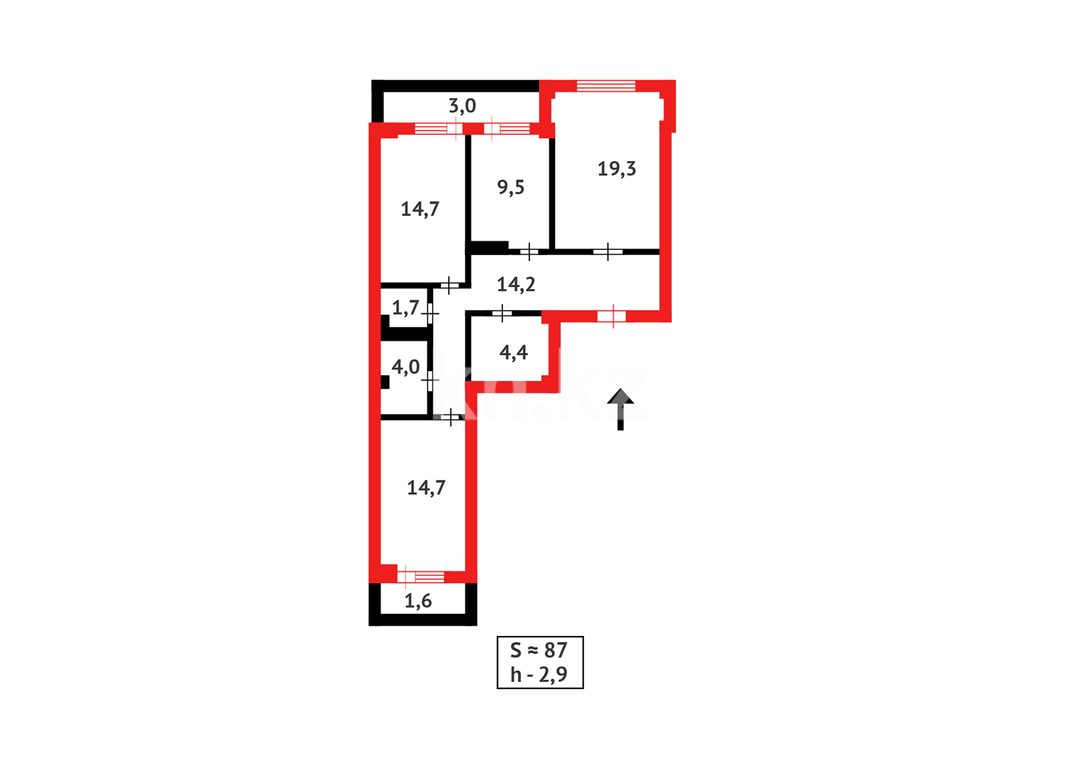 Продажа 3-комнатной квартиры, 90 м² - Продажа квартир в новостройках Астаны с фото - страница 369 фото 18 из 18