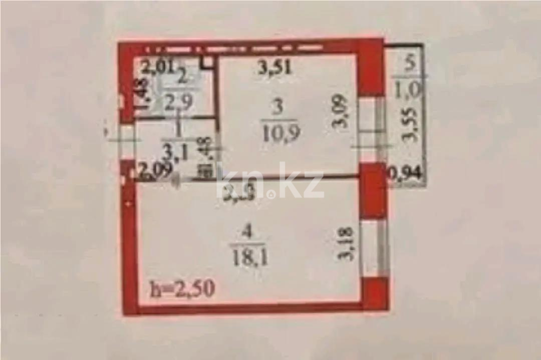 Продажа 1-комнатной квартиры, 36 м², ул. Серкебаева, дом  41 в Астане - фото 5