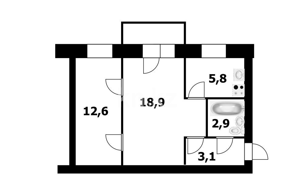 Продажа 2-комнатной квартиры, 45 м² - Продажа квартир в Усть-Каменогорске фото 10 из 11
