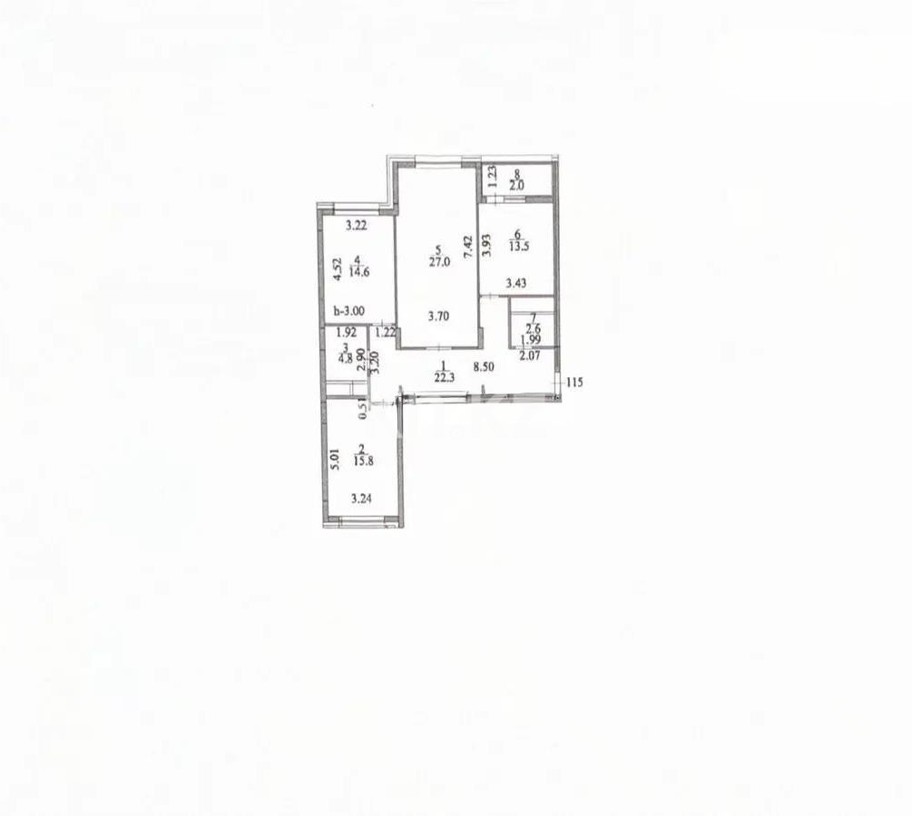 Продажа 3-комнатной квартиры, 102.3 м², пр. Кошкарбаева, дом  54а - Продажа  трехкомнатных квартир в новостройках Астаны без посредников фото 3 из 3