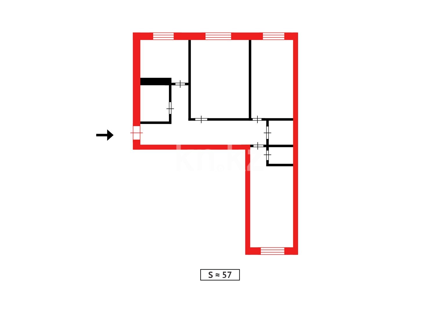 Продажа 3-комнатной квартиры, 57 м² в Темиртау - фото 9