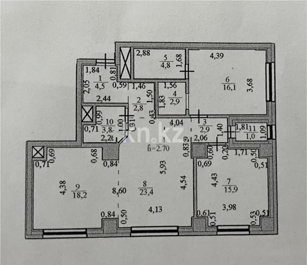 Продажа 3-комнатной квартиры, 96 м², пр. Кабанбай батыра, дом  43а - Продажа  трехкомнатных квартир в новостройках Астаны без посредников фото 1 из 1