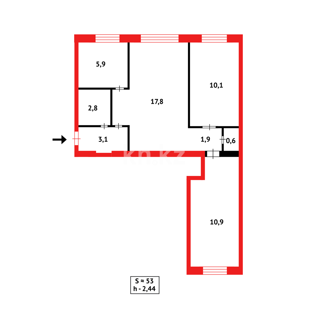 Продажа 2-комнатной квартиры, 53 м² в Сарани - фото 12