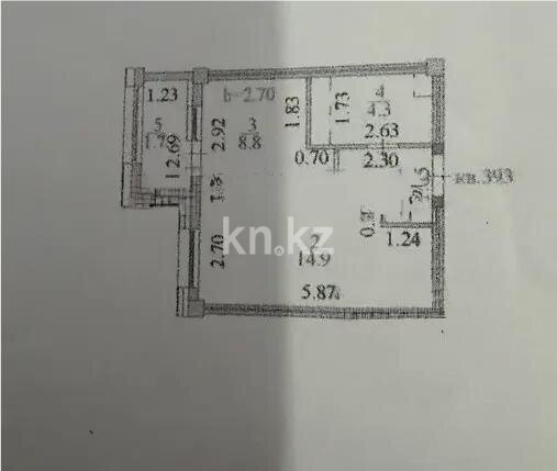 Продажа 1-комнатной квартиры, 33.2 м² в Астане