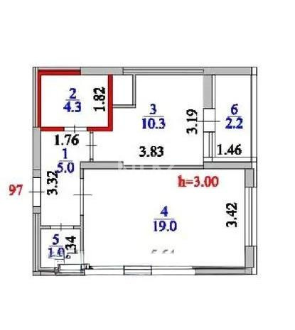 Продажа 1-комнатной квартиры, 42.7 м² - Продажа однокомнатных квартир в Казахстане - страница 5 фото 3 из 3