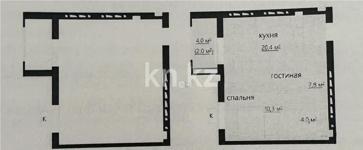 Продажа 2-комнатной квартиры, 46 м² - Продажа квартир от собственников в Караганде - страница 3 фото 2 из 2