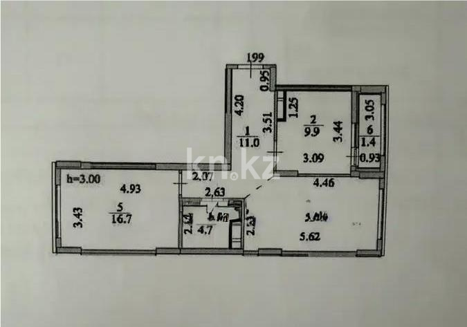 Продажа 2-комнатной квартиры, 61 м² в Астане