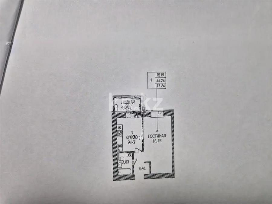 Продажа 1-комнатной квартиры, 37.24 м², ул. Айтматова, дом  45 стр в Астане