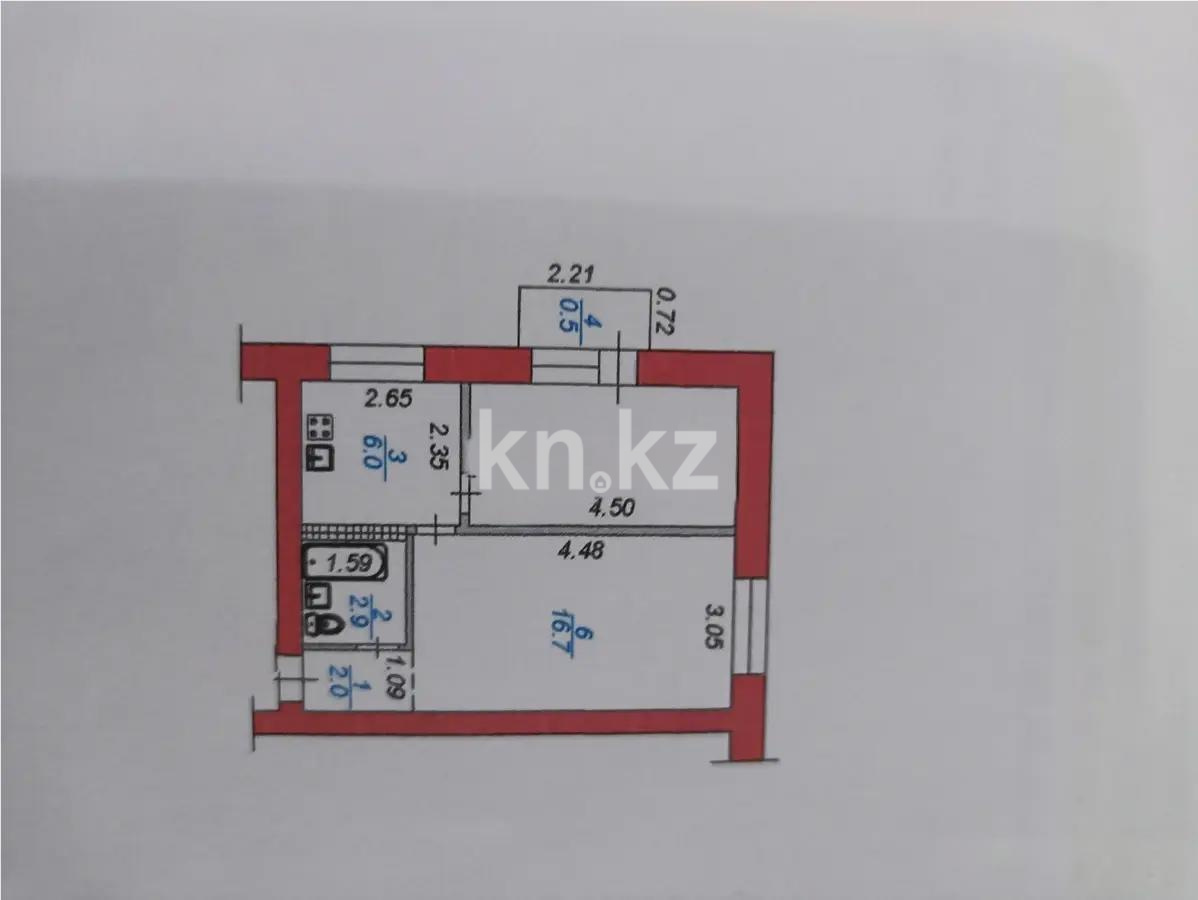 Продажа 2-комнатной квартиры, 38.9 м², пр. Абылай хана, дом  27 - Продажа квартир в Алматы фото 5 из 5