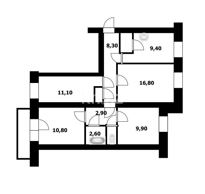 Продажа 4-комнатной квартиры, 75 м² в Усть-Каменогорске