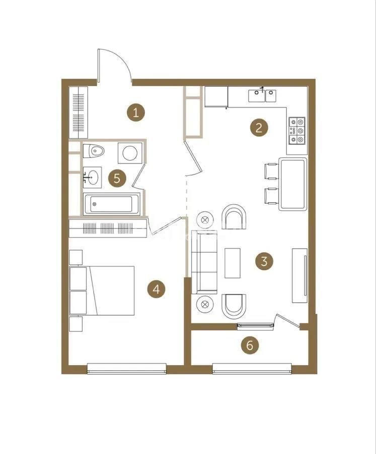 Продажа 2-комнатной квартиры, 57.9 м² в Алматы