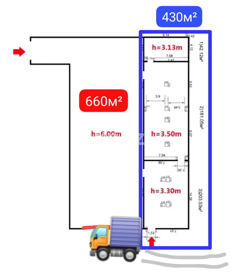 Аренда базы, 430 м² - Аренда баз, складов и промышленной недвижимости в Астане фото 5 из 5