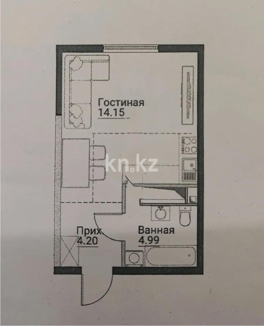 Продажа 1-комнатной квартиры, 29 м² - Продажа квартир в Алатауском р-не Алматы - страница 2 фото 1 из 1