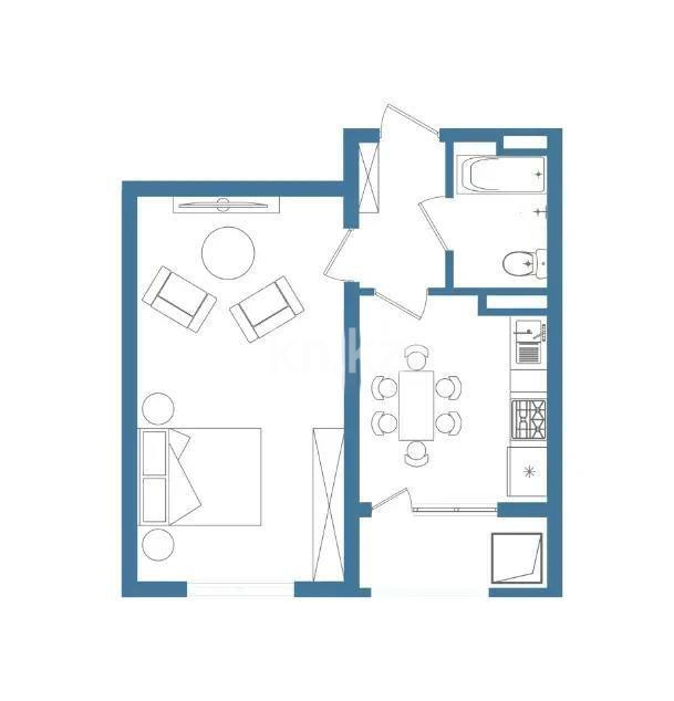Продажа 1-комнатной квартиры, 43 м² - Продажа квартир в Алматы - страница 3 фото 1 из 1