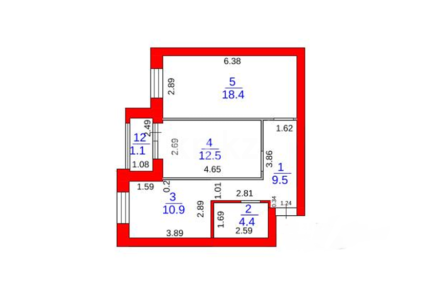 Продажа 2-комнатной квартиры, 56 м² - Продажа квартир в Городе Караганды - страница 2 фото 1 из 3