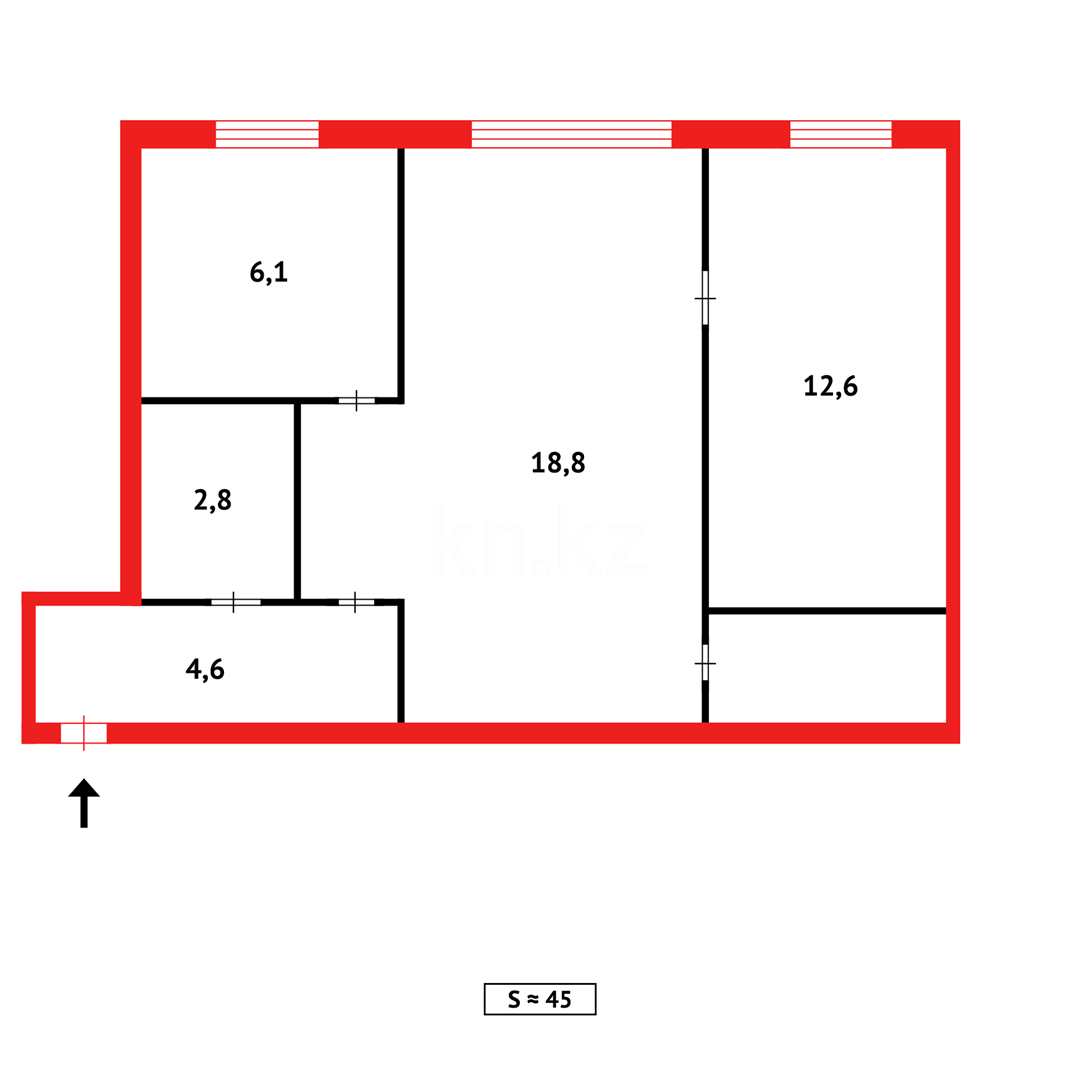 Продажа 2-комнатной квартиры, 45 м² - Продажа квартир в Темиртау - страница 20 фото 15 из 15